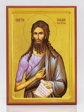 Kaširana ikona svetog Jovana Krstitelja