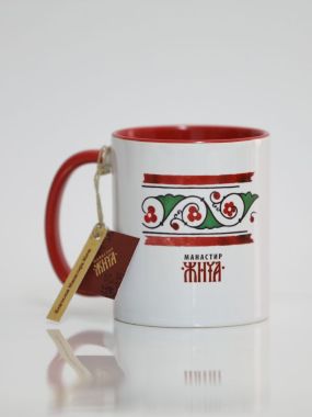 Шоља са а флоралним орнаментом из манастира Жиче